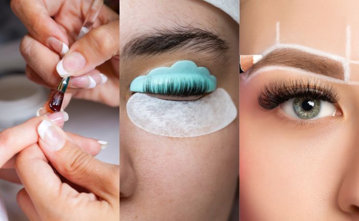 3 cursos en 1 (Perfilado de cejas, lifting de pestañas y manicura)